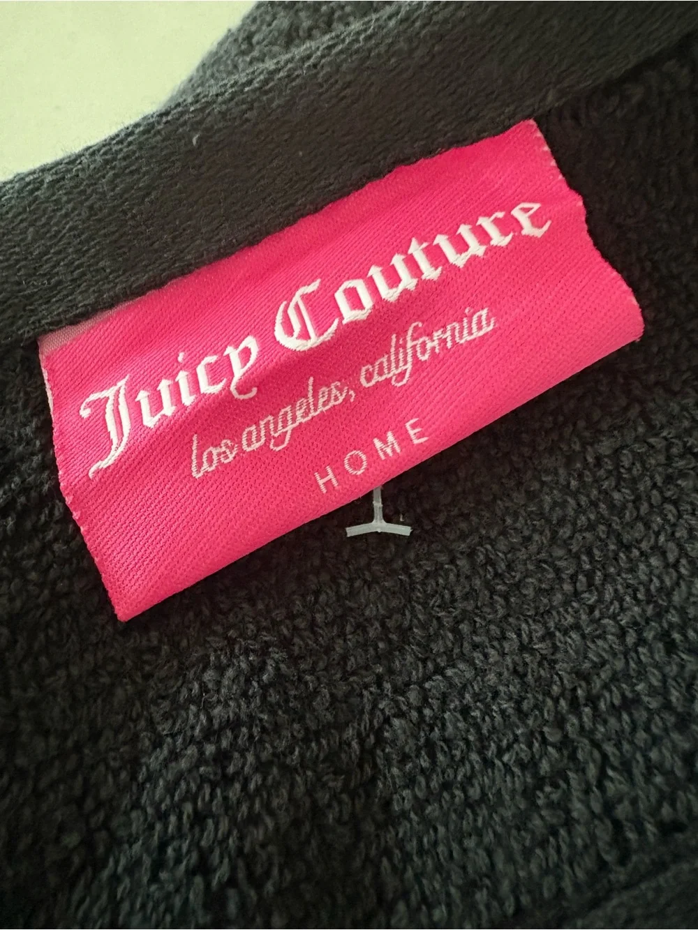 Juicy Couture Two Black Bath Towels with Gold Trim